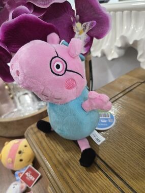 Plush George Pig Coin Purse Backpack Clip NWT